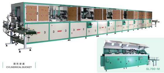 SGS 1000pcs/Hr μηχανή εκτύπωσης οθόνης ενιαίων σταθμών για τον κάδο