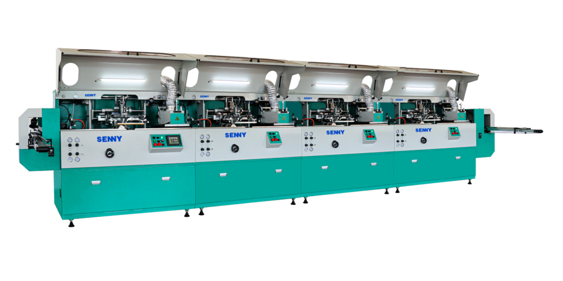 1-12 Color Linear Type Multicolor Screen Printing Machine For Glass Bottles