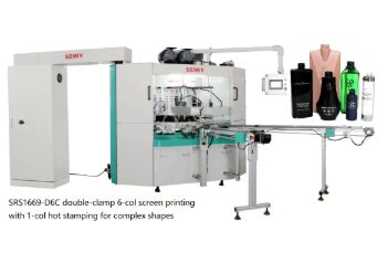 6 Σταθμός 25pcs/Min Πολυχρωματική μηχανή εκτύπωσης με οθόνη